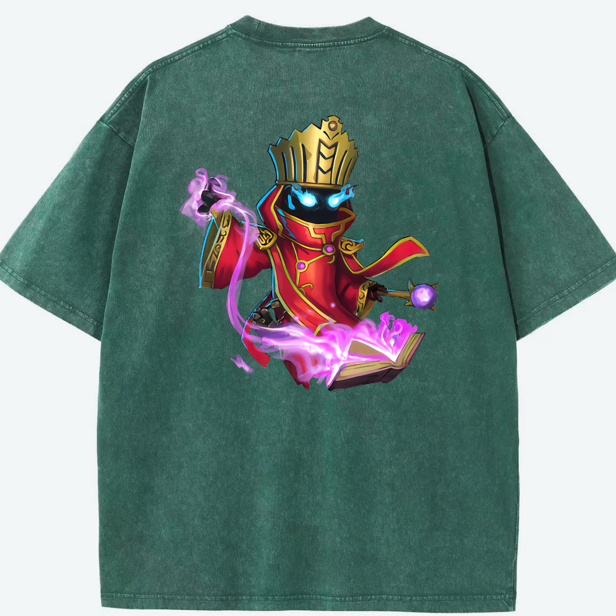リーグ・オブ・レジェンド League of Legends LOL 綿100% ヴィンテージ風 半袖Tシャツ（背面プリント）